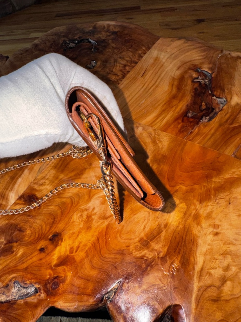 Louis Vuitton monogram vintage international trifled wallet,long brown converted - Picture 5 of 17